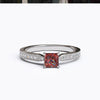 varitsa-jewellers - Solitaire Gold Engagement with 0.5ct Princess Cut Ruby - 01SG07R